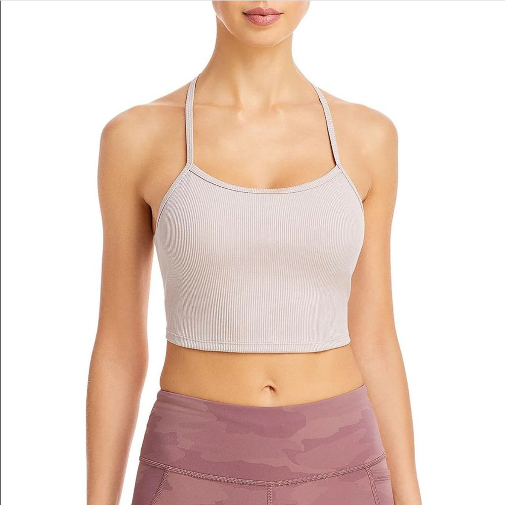 NWT - Alo Yoga Dusty Pink Cropped Tank / Sports Bra
